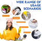 Lallisa 12 Pcs Scrub Brush for Cleaning with Handle Comfortable to Grip Heavy-Duty Flexible Stiff Bristles Scrubber Brushes Bulk for Shower Bathroom Carpet Kitchen Floor Tiles (Gray)