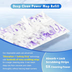 Cleaning Pads Compatible with Swiffer Power MOP Refills | 45 Pack 20% Thicker Pads | Pet Hair & Grease Deep Cleaner