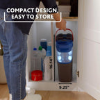 O-Cedar H2prO Flat Mop System with 1 Mop Head Refill | Quick Cleaning Tool | Clean with Clean Water | Machine Washable Reusable Microfiber Mop Pad | Safe on Wood Floors, Vinyl, Tile, Baseboards, Walls