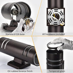 wowlite Dusk to Dawn Outdoor Lighting 2 Pack, Modern Outdoor Wall Lights Exterior ETL Listed, Oil Rubbed Bronze Cylinder Outdoor Sconce Lights, Waterproof Outside Lights for House Porch Garage