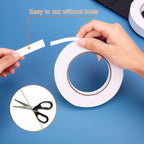 2 Rolls Double Sided Tape, Two Different Size Double-Sided Adhesive Tape Set - Ideal for Crafts & Arts, Scrapbooking, Paper and More(1 Inch+1/2 Inch, 40 Yards Per Roll)