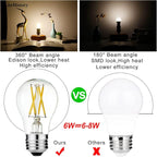 LiteHistory A15 LED Bulb 6W Equal E26 Led Bulb 60 Watt Non-Dimmable Edison Light Bulb Neutral White 4000K Clear AC120V 600LM E26 Bulb for Ceiling Fan,Wall sconces,Fridge,Desk lamp Pack of 6