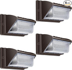 Juyace 150W LED Wall Light Outdoor Flood Lighting 4 Pack 5000K 100-277V IP65 Waterproof for Barn Backyard Warehouse Garage Yard