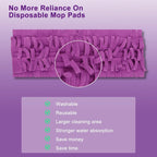 6 Pack Mop Refill Pads for PowerMop Multi-Surface and Wood Mop Pads Refill, Washable & Reusable Microfiber Spray Cleaning (Purple)