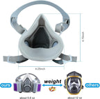 Respirator Mask with 7093 Filters - Half Face Gas Mask, for Chemicals, Dust, Smoke, Asbestos, Silica Particulates, Welding, Grinding, Sanding, Mold, Construction, Polishing Spray (5 in 1)