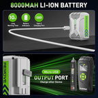 HueparPro Laser Level 3 x 360 Self Leveling Green Beam Laser Tool, High Accuracy Professional 3D Cross Line Laser with 8000mAh Rechargeable Li-ion Battery, Magnetic Bracket & Hard Carry Case ZK03CG