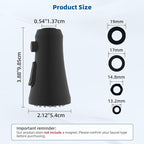 Hibbent Pull Down Spray Head for Kitchen Faucet, 3-Function Spray Nozzle with 15 Adapters, Straight Sink Faucet Head Replacement Compatible with Moen, Delta, Kohler, American Standard, Matte Black