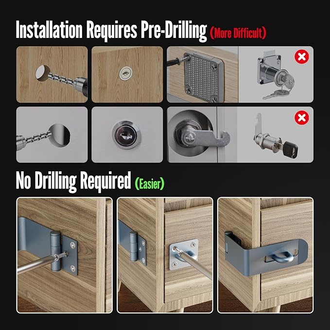 Door Lock Hasp Latch, 90 Degree Solid Iron Safety Packlock Drawer Hasp Lock Latch, Extra Thick Gate Lock Hasp with Keys Brushed Finish (2.24 Inch, Gray)