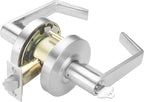 CLG HARDWARE Commercial Lever Door Lock - Heavy-Duty Locking Door Handle, Designer Door Handles, Cylindrical Lever Lock, Non-Handed Grade 2 Industrial Door Handle, 26D Satin Chrome, Classroom Function