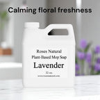 Plant-Based Floor Cleaner Mop Soap – 32 oz | Streak-Free, Highly Scented, Concentrated Mop Solution for Tile, Vinyl, Hardwood & Sealed Floors | Non-Toxic, Eco-Friendly (Lavender)