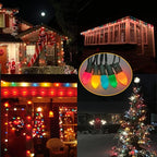 C7 Multicolor Christmas Light Bulbs, 25 Pack C7 Multicolor Ceramic Replacement Bulbs Vintage Incandescent Light Bulb for Christmas String Lights, E12 Candelabra Base- 5 Watts