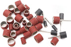 Sanding Drum Set for Dremel Rotary Tools-Includes 120 Aluminum Oxide Sanding Sleeves for Drum Sanders(120Grit) and 12 Drum Mandrels-Sanding Bits Tool Accessories with Box