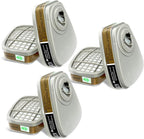 Respirator Cartridge/Filter, 6001 Filter Cartridges Installed on 6200, 6800 Respirator Body, Use for Asbestos, Resin, Paint, Dust, Welding