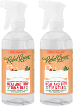 Rebel Green Neat and Tidy Tub & Tile Bathroom Cleaner Spray - Chamomile Orange Blossom Scent - Plant-Based Formula for Showers, Sinks, Tubs, Toilets, and Tile - 24 fl oz - 2 Pack