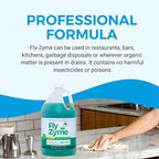 KINZUA ENVIRONMENTAL Fly-Zyme, Highly Concentrated Enzyme Drain Cleaner for Pipes & Citronella Scented Organic Waste Degrader & Odor Neutralizer, 1 Gallon