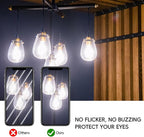 Jensense Edison LED Light Bulbs 8Watt Dimmable Edison Bulbs 5000K Daylight White, E26 LED Bulb 60watt Equivalent, LED Vintage Bulbs 800lm CRI 90 Clear Glass 12 Packs