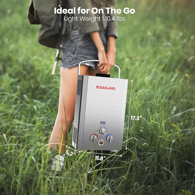 Gasland BE158S 1.58GPM 6L Outdoor Portable Propane Gas Tankless Water Heater