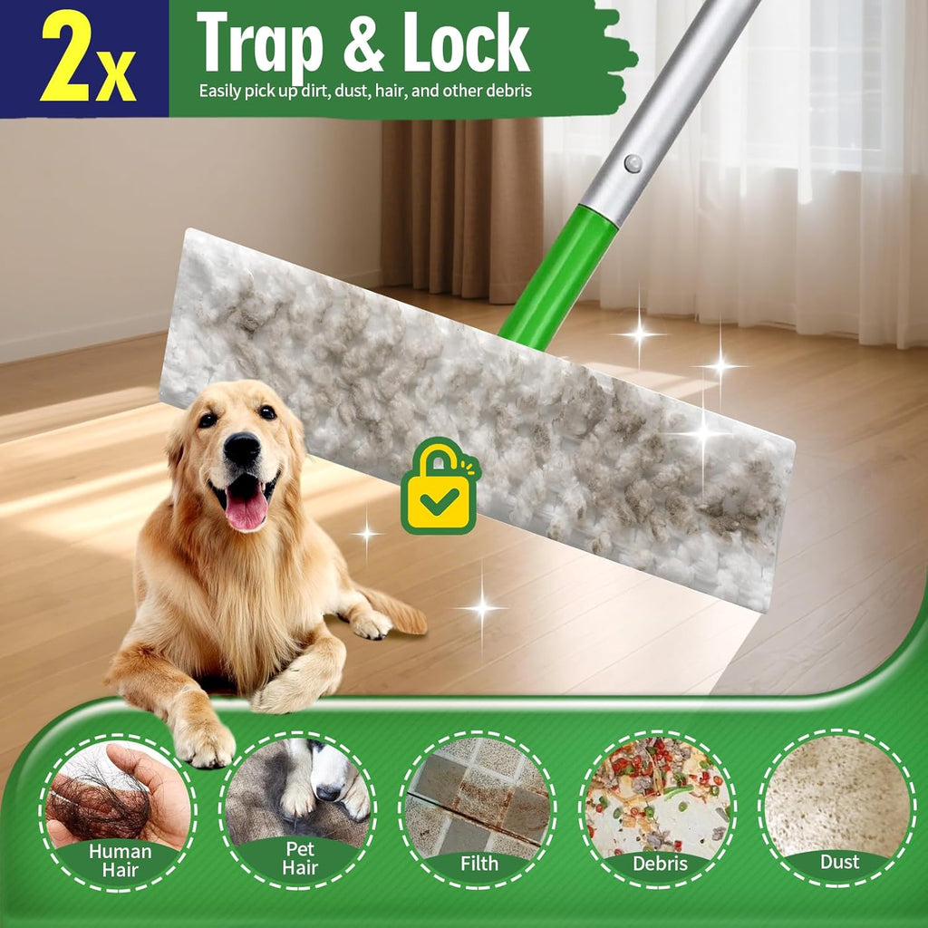 Heavy Duty Dry Sweeping Cloths Compatible with Swiffer Sweeper XL Mop, Sweeper X-Large Dry Cloth Refills for Floor Mopping and Cleaning, Disposable Pet Dry Pads Refills, 80 Count