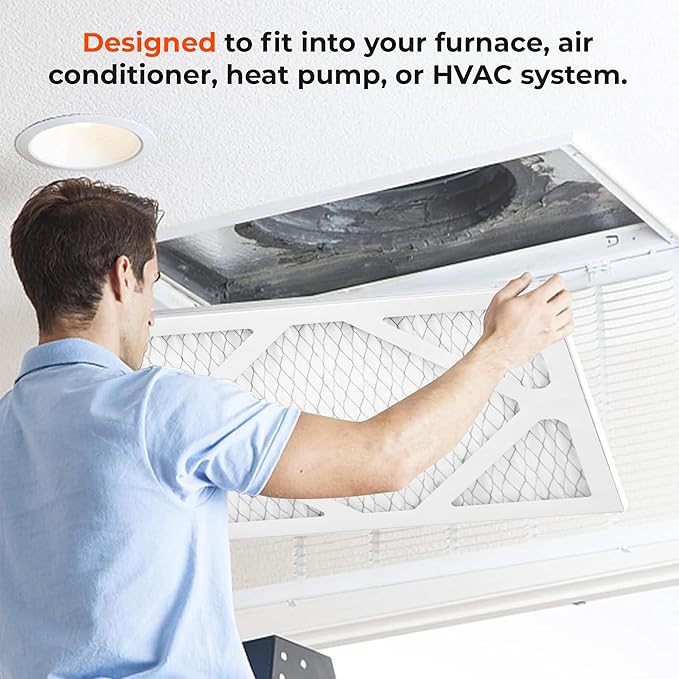 Tiger Tough 20x20x2 MERV 8 MPR 600-800 Air Filter, High-Performance AC Furnace & HVAC Filter, 8-Pack