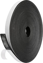 Weather Stripping Door Seal Strip (3/5 Inch X 1/8 Inch X 26Feet), Strong Adhesive, Lightproof, Soundproof, Weatherproof Foam Tape Insulation for Sliding Door, Front Door Frame, Windows- Black