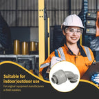 Conduit Connectors, 3/4 Inch Liquid Tight Connector NPT Non-Metallic for PVC Electrical Flexible Conduit Fittings, 90 Degree, UL Listed for Home Outdoor Tubes Tools, Grey (48-Pack)