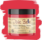 Dixie Belle Paint Company Chalk Finish Furniture Paint - Honky Tonk Red (16oz) - Matte True Red Chic Chalk Mineral DIY Furniture Paint