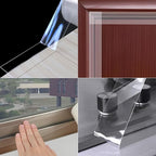 Transparent Window Weather Sealing Tape, 1.2IN x 66FT, Clear Window Draft Isolation Sealing Film Tape for Door Draft Stopper Adhesive Tape, Doors Windows and Shower Glass Gaps