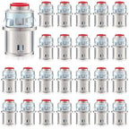 Metal-Clad Cable Connectors Zinc Electrical Conduit Connector 3/8" Snap in Connectors for Steel and Aluminum Cable(25 Pack)