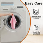 80 Pack Microfiber Cleaning Cloth Roll,Lint Free Rags & Tear Away Reusable Towels Washable Scratch,Ultra Absorbent Dish Rags(12" x 12") for Car Kitchen Home Garage-Pink