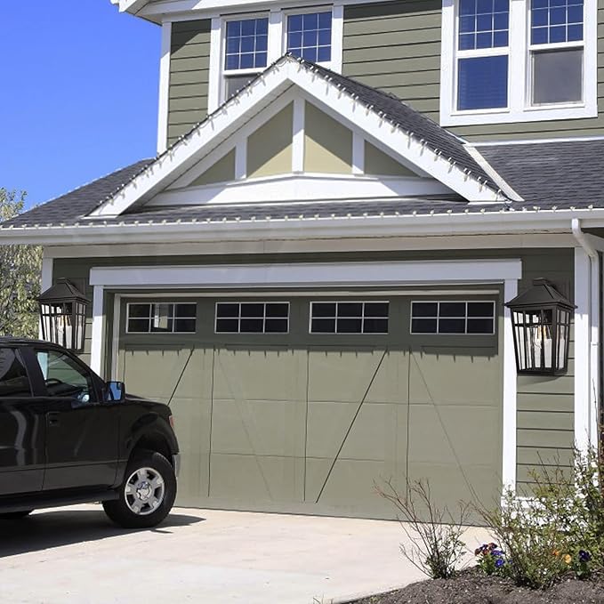 Darkaway 2pcs Outdoor Sconce Lights Wall Light Fixtures, 14inch Large Porch Light Outdoor Wall Anti-Rust Black Aluminum with Glass for Patio Yard Doorway Garage