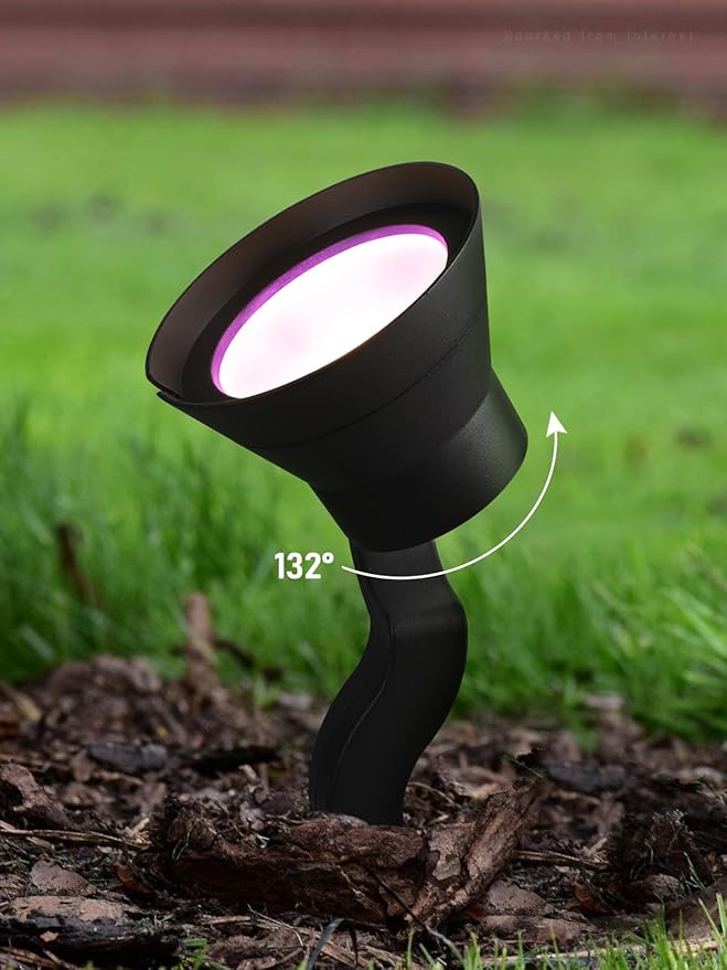 LEONLITE 10W RGB Low Voltage Landscape Lights, Color Changing Wall Wash Landscape Lighting Outdoor, 12V LED Landscape Spotlights, Uplight, ETL Listed, Aluminum, IP65 Waterproof, Pack of 4