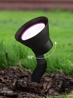 LEONLITE 10W RGB Low Voltage Landscape Lights, Color Changing Wall Wash Landscape Lighting Outdoor, 12V LED Landscape Spotlights, Uplight, ETL Listed, Aluminum, IP65 Waterproof, Pack of 4