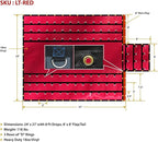 Mytee Products 2 Pack 24' x 27' Flatbed Trailer Lumber Tarp with 8 FT Drop - Heavy Duty Red 18 Oz Vinyl Waterproof Tarp for Truck/Trailers to Protect Cargo from Wind, Rain, Snow, and Sun