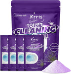 Toilet Bowl Cleaner Powder - Self-Activating Toilet Cleaner for Stubborn Stains & Limescale, Deep Cleaning Foam with Lavender Fragrance, Safe Toilet Cleaning Supplies (4 Packs × 3 oz)