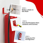 Fire Extinguisher Mount, Wall Hook, Fire Extinguisher Bracket up to 40 lbs Extinguishers, Suitable for Big and Small fire (12 Brackets)