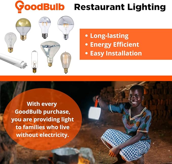 GoodBulb 7 Watt Nostalgic ST18 Light Bulbs LED Restaurant Bulb with E26 Medium Base 2700K Warm White 800 Lumens Restaurant Light Bulbs 10 Pack