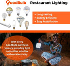 GoodBulb 25-Watt Frosted CA10 Light Bulbs Incandescent Restaurant Bulb with E26 Medium Base 2700K Warm White Light Color 175 Lumens Restaurant Light Bulbs Pack of 10 Bulbs