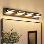 VOLISUN 5CCT Bathroom Light Fixtures Over Mirror, Dimmable, 360°Rotatable Head, 30 inch, 4 Light Bathroom Vanity Light Fixtures, Black LED Vanity Lights for Bathrooms-ETL Certificated