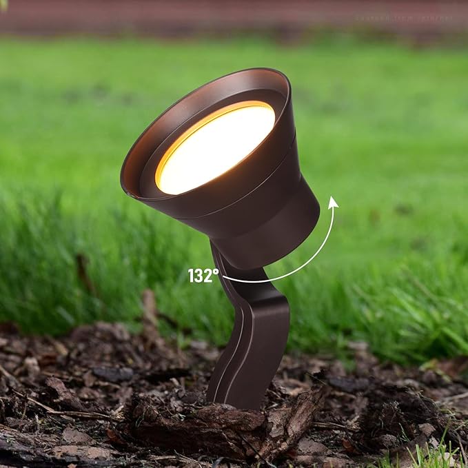 LEONLITE 8-Pack 12W/7.3W/3.7W Dimmable 5CCT LED Low Voltage Landscape Lights, Wall Wash Landscape Lighting Outdoor, 12V Landscape Spotlight, ETL, Aluminum, IP65 Waterproof