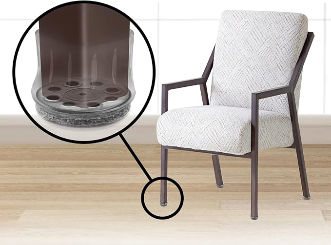 Slipstick GorillaFelt Chair Leg Floor Protectors for Hardwood Floors, Clear Sleeve Felt Pads for Furniture That Stay On, Fits Round & Square Legs, Includes 4 Premium Transparent Chair Socks, CB188