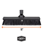 SWOPT 18” Standard Multi-Surface Push Broom Head — Indoor and Outdoor Push Broom — Cleaning Head Interchangeable with All SWOPT Cleaning Products for More Efficient Cleaning and Storage