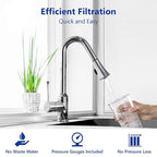 Express Water Whole House Water Filter, 1 Stage Home Water Filtration System, Sediment Filter, Includes Pressure Gauges, Easy Release, and 1 Inch Connections.