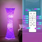 Floor Lamps for Living Room, RGB Color Changing Corner Floor Lamp with Remote Control, Dimmable Standing Lamp for Bedroom, Office, Game Room, Kids Room (Bulbs Included)