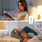 ST58 Edison Bulbs 60 Watt Led, 4000K Vintage Light Bulbs, E26 Led Bulb 60 Watt Dimmable Plastic 600ML, Antique Decorative Filament LED Bulb for Bedroom Office Fan Lights Ceiling Fixtures 12 Pack