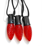 Meconard C9 Led Replacement Christmas Light Bulbs, C9 Shatterproof Led Bulbs for Christmas Indoor Outdoor String Lights, E17 Intermediate Base, Commercial Grade Holiday Bulbs, Red, 25Pack