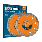 4.5 Inch Diamond Blade for Granite, Ceramic, Marble, Stone and Hard Bricks, Super Thin Turbo Rim Design for Angle Grinders and Handheld Saws, Dry and Wet Use, 7/8"-5/8" Arbor (2 PCS)