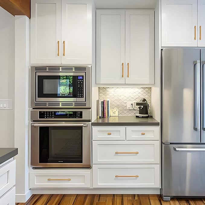 10 Pack 6 Inch Length|5 Inch(128mm) Hole Center Champagne Bronze Kitchen Cabinet Handles, Cabinet Pulls Kitchen Cabinet Hardware, Cupboard Pulls, Drawer Handles