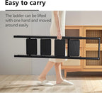 Step Ladder 4 Step Folding Stool with Anti-Slip Widened Sturdy Pedal and Handgrip, Portable and Multi-Use Iron Stepladder for Home, Kictchen, 300 lbs Capacity -Black