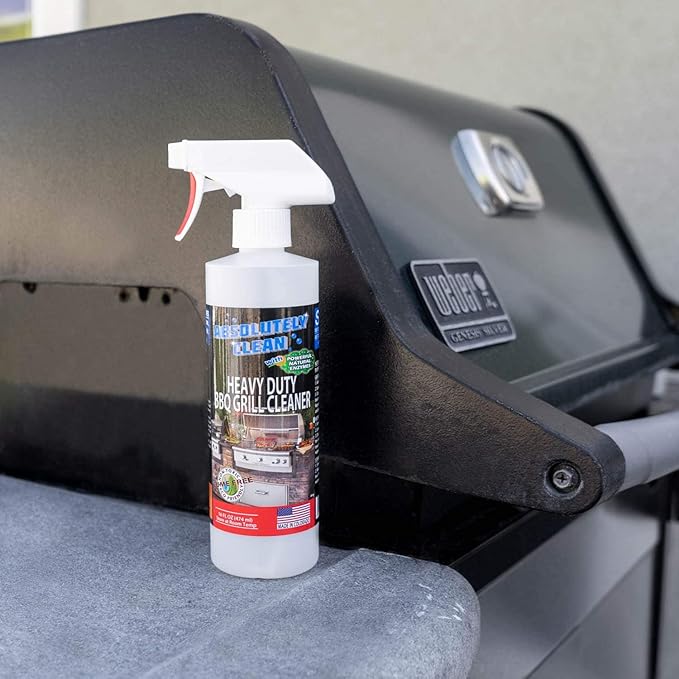 Absolutely Clean AMAZING Grill Cleaner Spray! - Professional Strength, Natural Enzyme Formula - Fast Acting, Fume Free - USA Made (16oz Spray Bottle 2 Pack)
