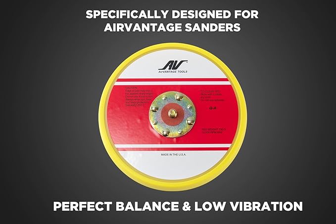AirVANTAGE Random Orbit Sander Low-Profile Backing/Replacement Pad (6" Hook and Loop)